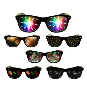 Lunettes de soleil 3D amusantes en gros, effet spécial Amour et Étoile, lunettes de fête, lunettes de diffraction Feu d'artifice - Product Image 1
