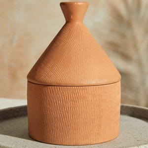 Bougie <span class=keywords><strong>Tajine</strong></span> simple en <span class=keywords><strong>terre</strong></span> <span class=keywords><strong>cuite</strong></span>, pot en argile naturelle, décoration de table - Product Image 4