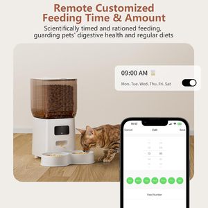 Automatic Cat Feeder with <b>Camera</b> 5L Dual Pet Timed Electric <b>Smart</b> APP Food Feeding Dispenser with APP Control for Remote Feeding - Product Image 3