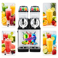 Machine à slush au lait à double réservoir, économe en énergie, faible consommation 1,1W pour petite boutique de boissons, CE R290 YYHB