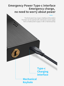 High-End Wood <b>Smart</b> Fingerprint Password <b>Lock</b> for Office Hotel Home Indoor with Cloud Data Storage Wi-Fi Network - Product Image 6