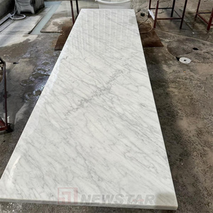 Newstar Chất lượng cao bán buôn tấm đá cẩm thạch hiện đại đơn giản Trắng phiến đá cẩm thạch Carrara Trắng phiến đá cẩm thạch - Product Image 4