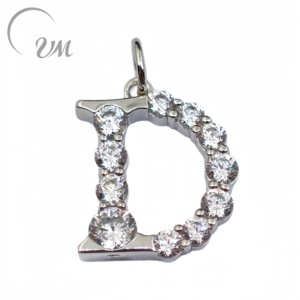 Collar con colgante de letra en plata 925 de UM Jewelry Classic para mujeres, niños, aniversarios, regalos de boda y ocasiones festivas. - Product Image 1