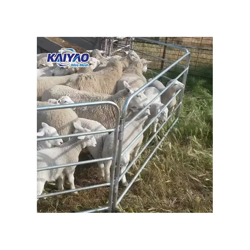 Valla de seguridad para ganado de alta resistencia de 12 pies Marco de metal recubierto de PVC para granjas portátiles y líneas de cercado para ganado