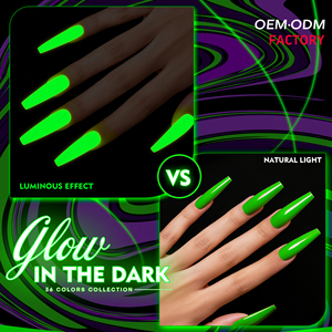 Beau Color Factory Colección de 36 colores Esmalte de uñas de <span class=keywords><strong>gel</strong></span> que brilla en la oscuridad <span class=keywords><strong>Efecto</strong></span> luminoso Esmalte de <span class=keywords><strong>gel</strong></span> TPO Free Hema Free OEM ODM - Product Image 3