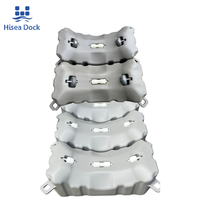 Dock flottant en HDPE en forme de U avec rouleaux, plateforme modulaire antidérapante pour parc aquatique et marina