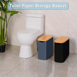 Wholesale Toilet Paper Storage with Bamboo Lid,<b>Foldable</b> <b>Basket</b> Organizer for Bathroom Holds 9 Mega/12 Regular Rolls - Product Image 4