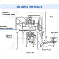 Machine de remplissage et de pesage automatique HNOC pour l'emballage de céréales, de fruits secs, de pistaches et de haricots