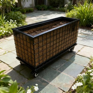 Jardinière murale en gabion, panier en gabion galvanisé soudé pour mur paysager, bac à fleurs - Product Image 1