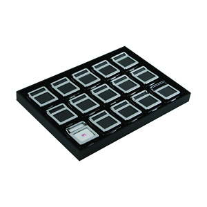 Professional Diamond Display Box with Logo Interchangeable Stone Detail Card and Reversible <strong>Cushion</strong> 15-Slot <strong>Tray</strong> - Product Image 3