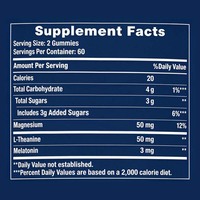 Permen Tidur Rasa Blueberry Pomegranate dengan Magnesium Citrate, Melatonin, dan L-Theanine Mendukung Tidur Nyenyak, Relaksasi, dan Ketenangan