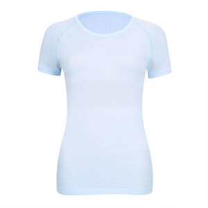 2025 séchage rapide respirant Logo personnalisé vêtements Yoga T-Shirt vente en gros commande en gros Yoga vêtements pour la course Fitness femmes ensemble - Product Image 6