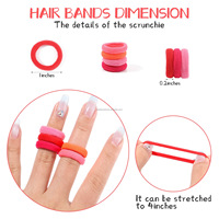 BELLEWORLD – Lot de 500 petits élastiques à cheveux noirs personnalisés en cheveux synthétiques doux et confortables pour bébés et enfants aux cheveux fins