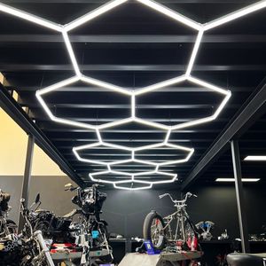 SUEZデザインLEDワークショップライト六角形LEDライトカーライトポリッシュカーショールームランプ - Product Image 6