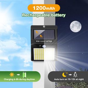 Mạnh mẽ 100 LED năng lượng mặt trời an ninh Đèn ngoài trời trang trí nội thất cảm biến chuyển động 3 chế độ đường phố không thấm nước tường đêm làm việc ánh sáng cho vườn - Product Image 2