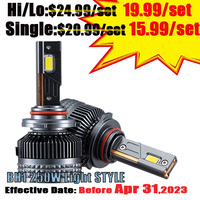 Ampoule de phare LED H7 H11 9005 9006 H4 H27 H3 H8 H9 H10 880 881 H13 pour voitures et motos, compatible Golf Mk7
