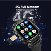 Jam Tangan Pintar 2.06-inci 410x502 IPS AMOLED Pengisian Daya Magnetik Kronograf Alarm Karet 4G Android 8.1 Kalender Panggilan Video WiFi