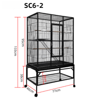 Cage pour oiseaux détachable de grande taille, design multi-boîtes alimentaires, pour perroquets, perruches et canaris