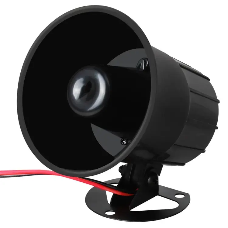 Wired Alarm Siren Horn Loudspeaker 1-Tone 15w Dc 12v Outdoor Indoor Alarming Horn Trumpet For Home Security Protection System