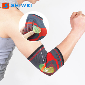 Protector de Codo Shiwei con Almohadilla de Silicona, Soporte Transpirable para Baloncesto, Unisex, Rojo - Product Image 1