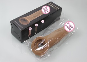 Realistische Penis-Sleeve-Verlängerung Schwanz-Penisring Wiederverwendbare TPE-Dildos Kondom Verzögerung der Ejakulation Schwanzvergrößerung Sexspielzeug für Männer - Product Image 2