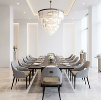Chaise de salle à manger rembourrée moderne avec dossier creux pour salle à manger privée d'hôtel 5 étoiles