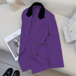 Annshine Fashion - Chaqueta de Traje para Mujer, Estilo Formal, Cuello en V, Solapa, Botones, Bolsillos, para Primavera y Otoño - Product Image 6