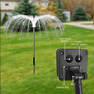 Luces Solares para Exteriores con 4 Cabezales, Resistentes al Agua IP65, Panel de Silicio Monocristalino, Ángulo de Haz de 360°, para Decoración de Jardín, Luz de Medusa - Product Image 2