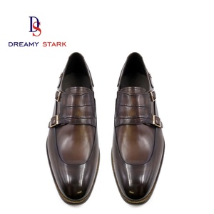 Chaussures Oxford pour hommes en cuir véritable de haute qualité, faites à la main, avec double bordure, logo personnalisé, marque originale, légères et faciles à enfiler - Product Image 2