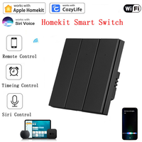 Interrupteur intelligent WiFi Apple HomeKit EU UK, interrupteur mural intelligent, interrupteur neutre, compatible avec Home Assistant, Homekit, commande vocale Siri