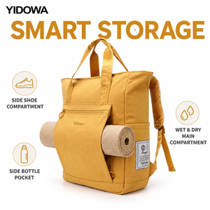 Sac de sport de yoga tendance avec compartiment à chaussures, séparation humide/sec, imperméable, grande capacité, sac de voyage - Product Image 1