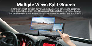 Ottocast 10 inch màn hình cảm ứng xe hơi di động không dây Carplay <span class=keywords><strong>Android</strong></span> tự động hiển thị Dashcam MP5 phổ Carplay màn hình với DVR - Product Image 6