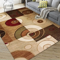 Alfombra de Terciopelo de Cristal Lavable y Antideslizante de Diseño Abstracto Moderno para Interiores del Hogar