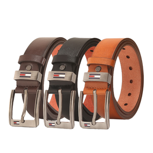 Ceinture en cuir PU personnalisée pour hommes et femmes, boucle en alliage, jean décontracté, pantalon, largeur 3,8 cm, longueur 120 cm - Product Image 4