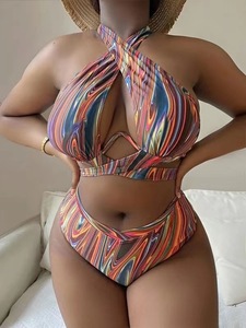 Nouveau <span class=keywords><strong>Maillot</strong></span> de Bain <span class=keywords><strong>Grande</strong></span> <span class=keywords><strong>Taille</strong></span> pour Femmes 2024 Bikini Chic Imprimé à Cordon de Serrage <span class=keywords><strong>Deux</strong></span> <span class=keywords><strong>Pièces</strong></span> <span class=keywords><strong>Maillot</strong></span> de Bain Femme - Product Image 6