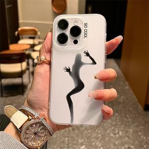 เคสฝาครอบโทรศัพท์มือถือ TPU ลายเงาพิมพ์ด้วยไฟฟ้าสไตล์ S สำหรับ iPhone x XR XS 11 12 13 14 15 16 17 PRO <span class=keywords><strong>MAX</strong></span> - Product Image 1