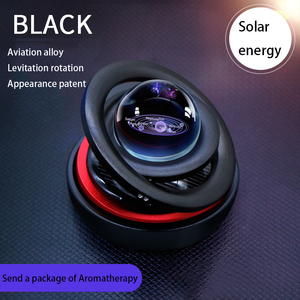 Araba monte güneş aromaterapi yeni araba güneş çift halka askıya alınmış katı parfüm yaratıcı araba monte kristal süs - Product Image 4