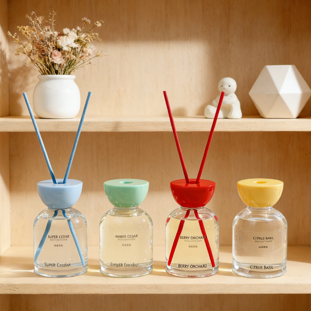 Custom 200ml Reed Diffuser Set Natural Essential Oil Scented Aroma Sticks Home Decor Air Freshener for Living Room Bedroom