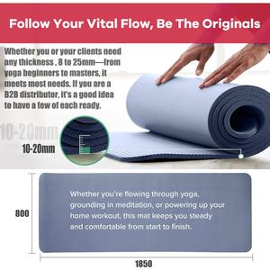 Tapete de <span class=keywords><strong>Yoga</strong></span> NBR Personalizado Marrón/Negro/Rosa <span class=keywords><strong>para</strong></span> Mujer, Grueso de 10-20 mm, Ecológico, Antideslizante, con Logotipo Personalizado - Product Image 3