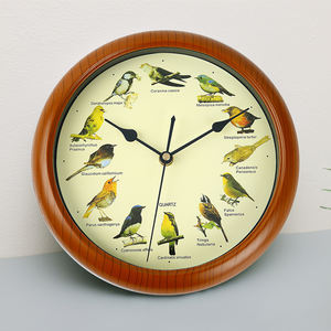 Plastic <strong>Cuckoo</strong> Round Wall Clock 12seconds Quartz Bird <strong>Call</strong> Song 12 Favourite Birds Singing Needle Display Plastic - Product Image 5