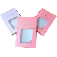 ZJ-004 Bandeja de Plástico Transparente con Ventana de PVC para Puntas de Uñas, con Logotipo Personalizado o Estampado en Stock, Bajo MOQ, para Caja de Uñas Postizas