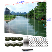 Mur d'affichage LED pour événements intérieurs 6,5 m x 5,5 m P2.976, écran vidéo de location haute résolution 2,9 mm, HDR10+, 3 ans de garantie