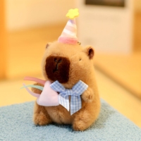 Peluche Capybara 10 cm, douce et mignonne, petite poupée pendentif, porte-clés, breloque de sac, vente en gros transfrontalière, rembourrage en polyester et coton PP 5-7