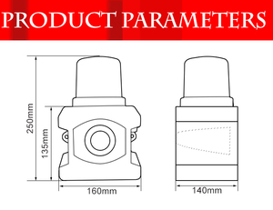Cần Cẩu biển báo động âm thanh hình ảnh 125dB chống mưa chống ăn mòn vật liệu ABS công suất cao có thể điều chỉnh còi báo động công nghiệp - Product Image 5