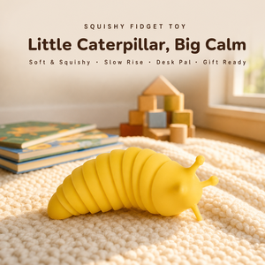 Jouet anti-stress souple en forme de chenille pour enfants et adultes, cadeau anti-anxiété, logo personnalisé - Product Image 5