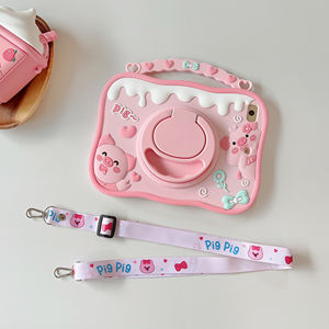 Étui de protection en silicone pour <span class=keywords><strong>iPad</strong></span> Pro 10.5, design mignon de cochon en silicone, rotatif, porte-crayon, léger, 300g - Product Image 6