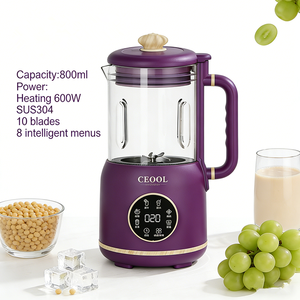 Nouveau mixeur électrique intelligent à écran tactile de 800 ml, multifonctionnel, broyeur de glace, vitesse variable pour les smoothies, le pilage de fruits - Product Image 2