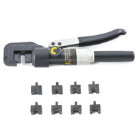 Pince à sertir hydraulique manuelle rapide pour cosses de câble, outil de sertissage à froid, kit d'outils Reekon, clé à roue