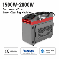 Machine de nettoyage au laser à fibre continue 1500W, pistolet industriel pour l'élimination de la rouille, de la peinture et des graffitis sur les métaux, laser HF
