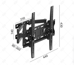 حامل تلفزيون شامل من المصنع لجميع أنواع التلفزيونات، حامل تلفزيون متحرك بالكامل للتثبيت على الحائط، حامل تلفزيون عالمي ثابت قابل للإمالة والدوران - Product Image 5